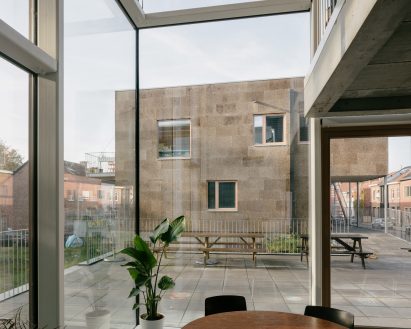 Co-living space with adjoining patio