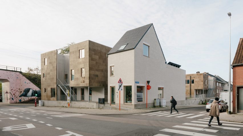 Exterior of De Sijs co-housing project in Leuven