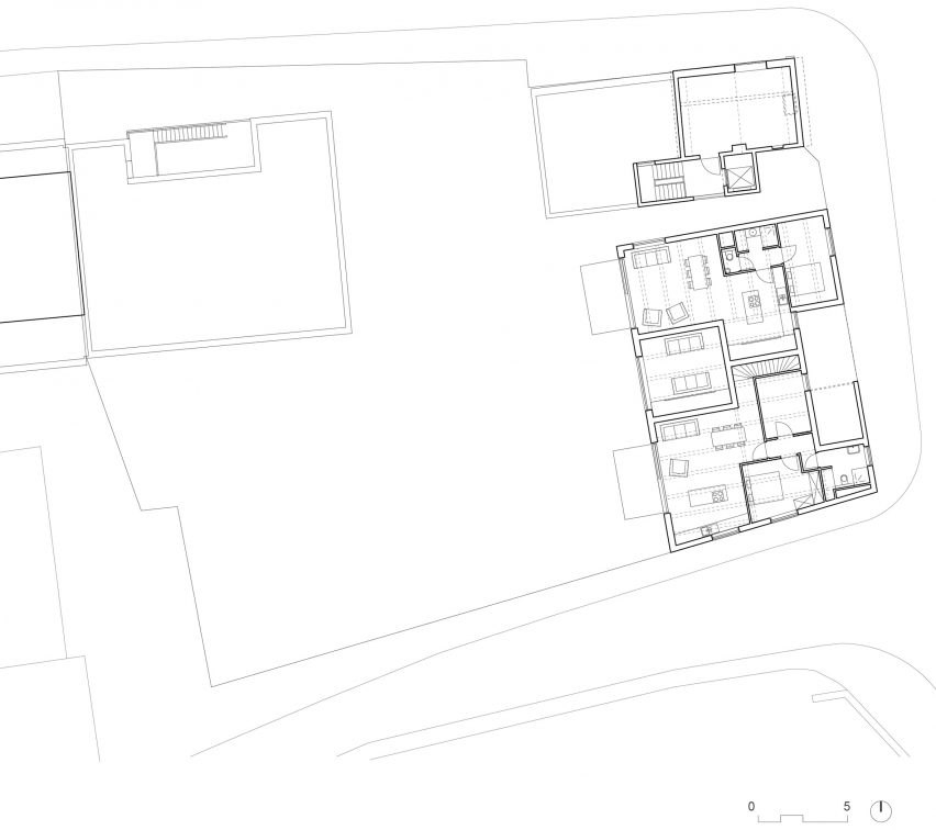 Second floor plan of De Sijs co-housing by Officeu Architects