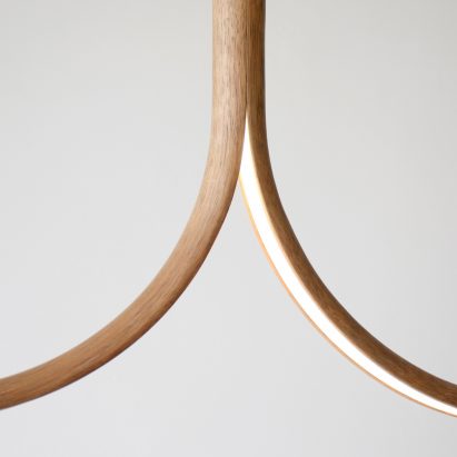 Sabu Studio creates handmade Onu lights from split timber