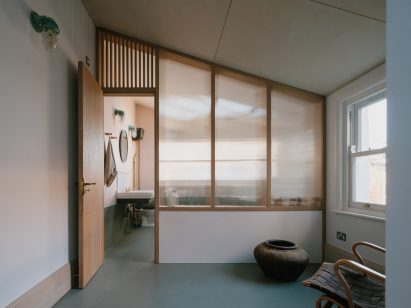 Bathroom and landing of London home