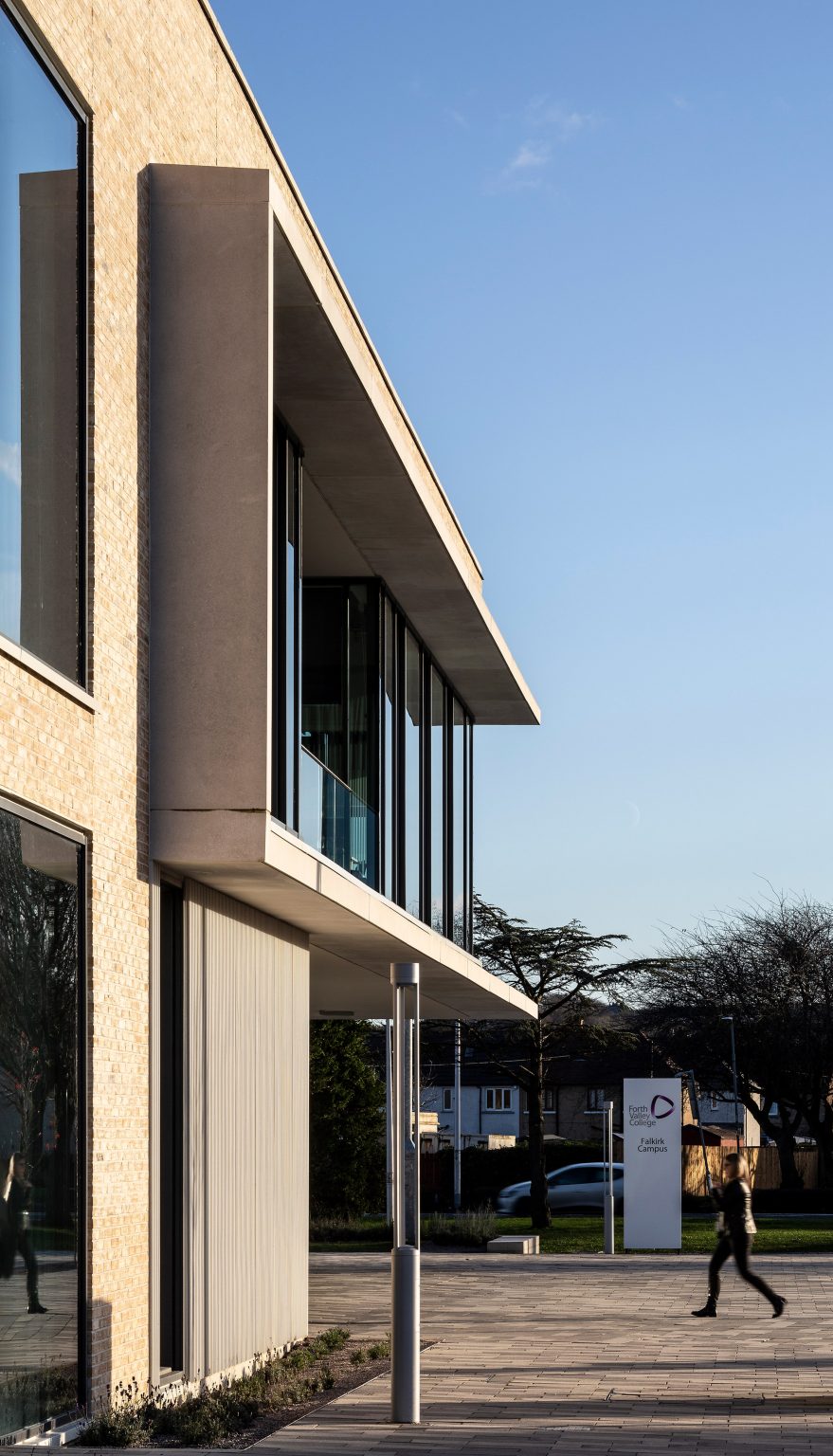 Exterior of Forth Valley College by Reiach and Hall Architects