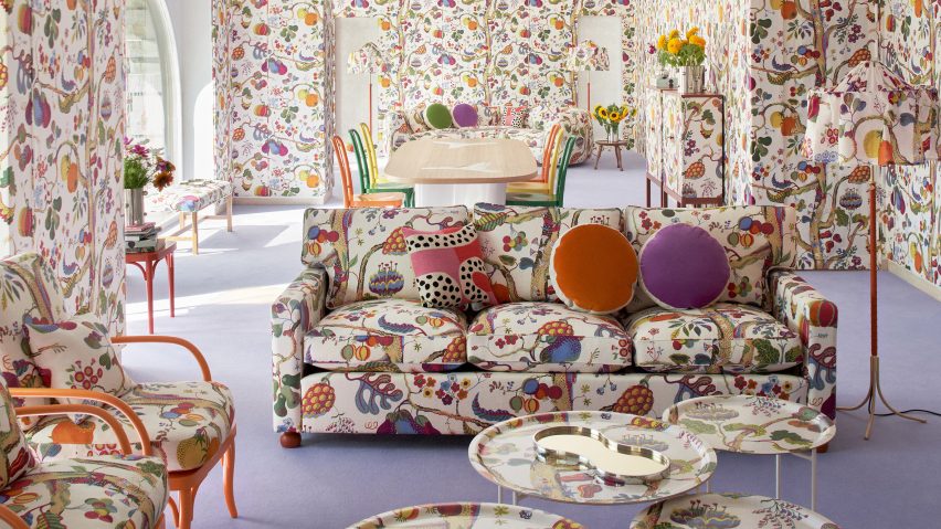 Interior with designs by India Mahdavi and Josef Frank