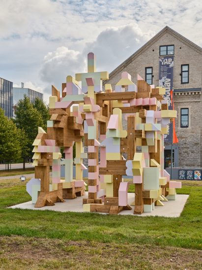 Wooden structure outside Museum of Estonian Architecture