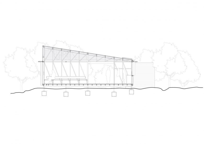 Section of Grampians Peaks Trail hiking shelter by Noxon Giffen and McGregor Coxall