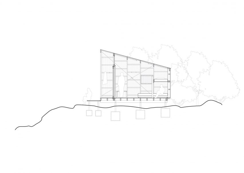Section of Grampians Peaks Trail hiking shelter by Noxon Giffen and McGregor Coxall