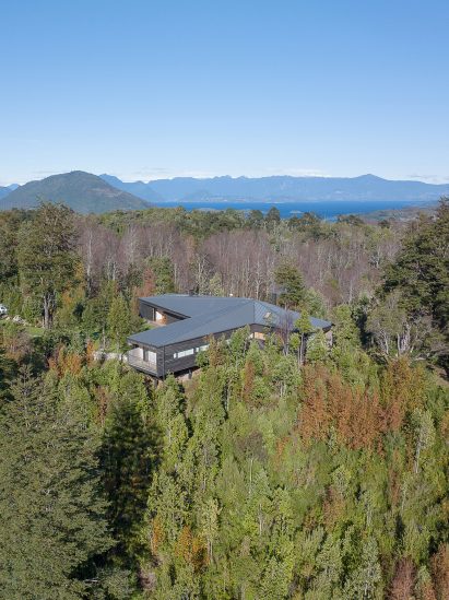 Chilean valley home with mountains in the back