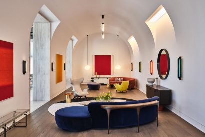 Vaulted villa inside Holly Hunt's LA showroom