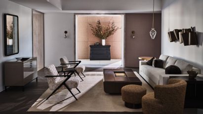 Another villa features interior vignettes