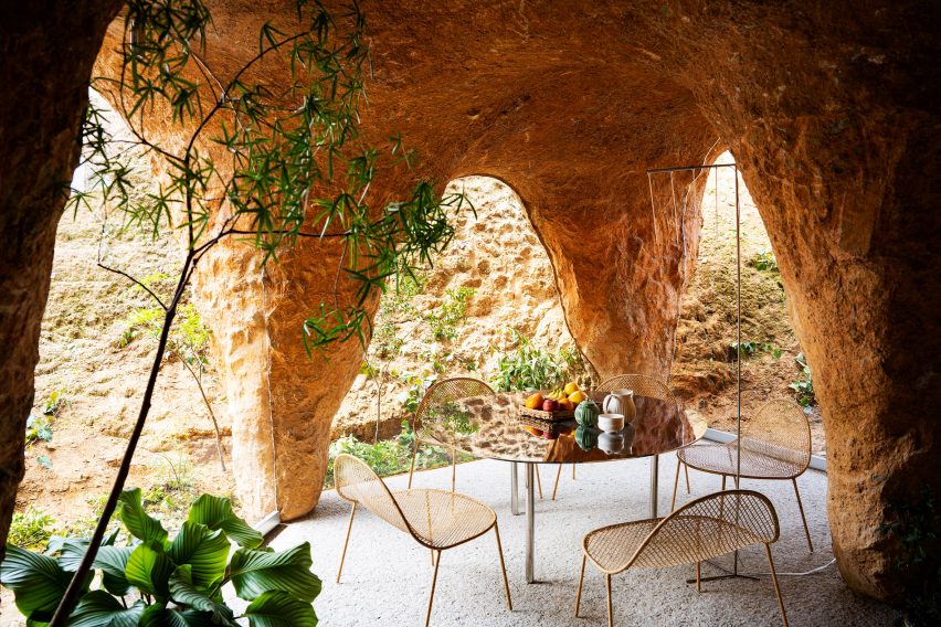 Interior of house and restaurant in Ube by Junya Ishigami