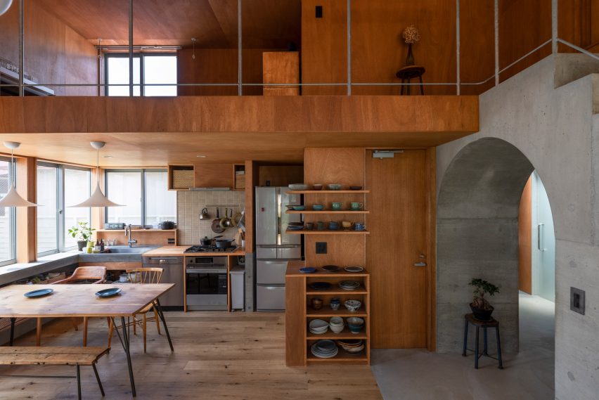 Interior of house in Akishima by Office M-SA