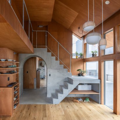 Interior of house in Akishima by Office M-SA