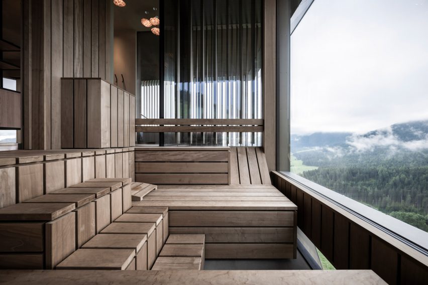 Interior of Hub of Huts by NOA at Hotel Hubertus