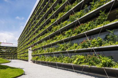 Green wall of Jakob Factory 