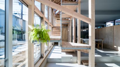 Staircase, Light-Filled Stair Hall by Kiri Architects