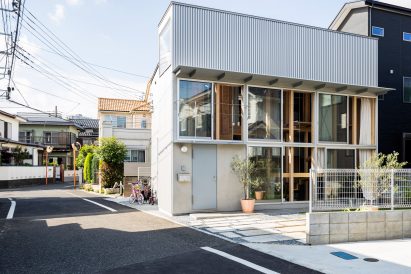 Exterior facade, Light-Filled Stair Hall by Kiri Architects