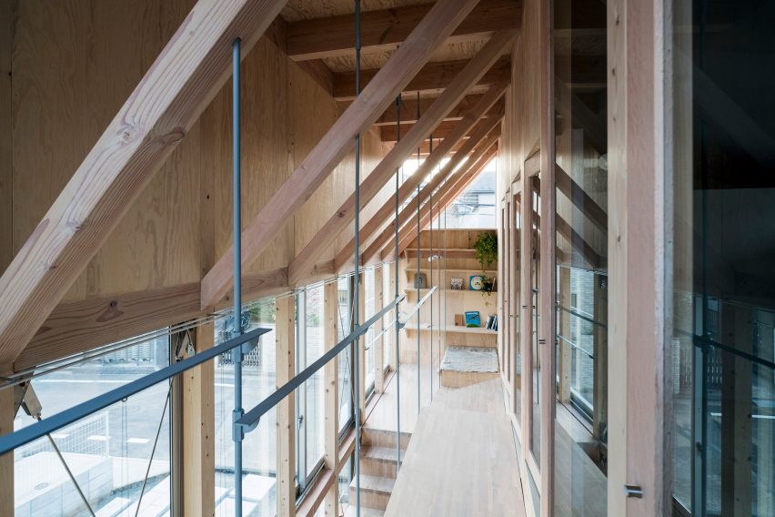 First floor, Light-Filled Stair Hall by Kiri Architects