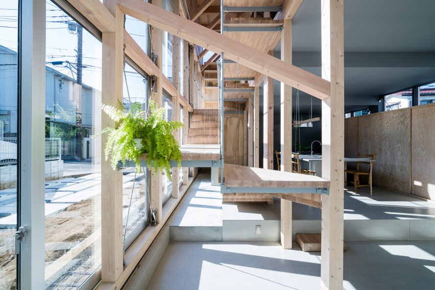 Staircase, Light-Filled Stair Hall by Kiri Architects