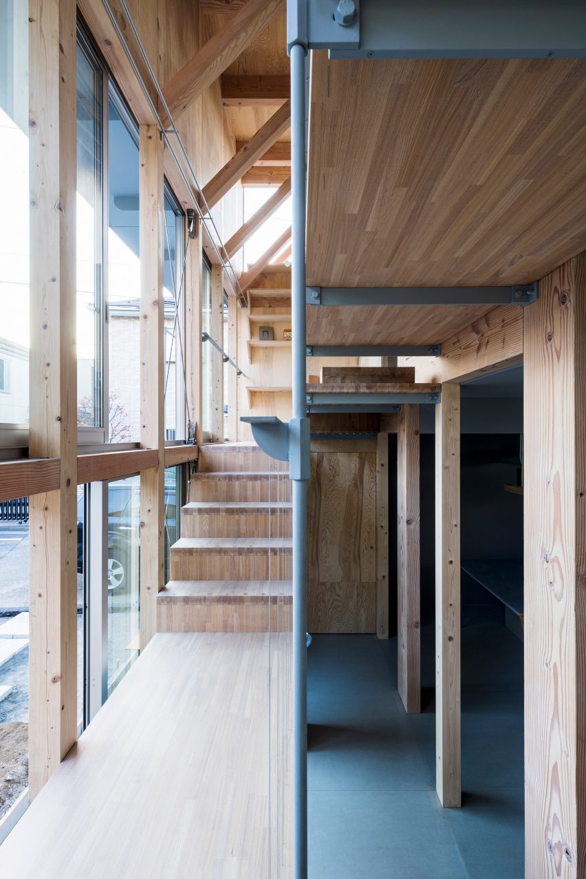 Staircase, Light-Filled Stair Hall by Kiri Architects