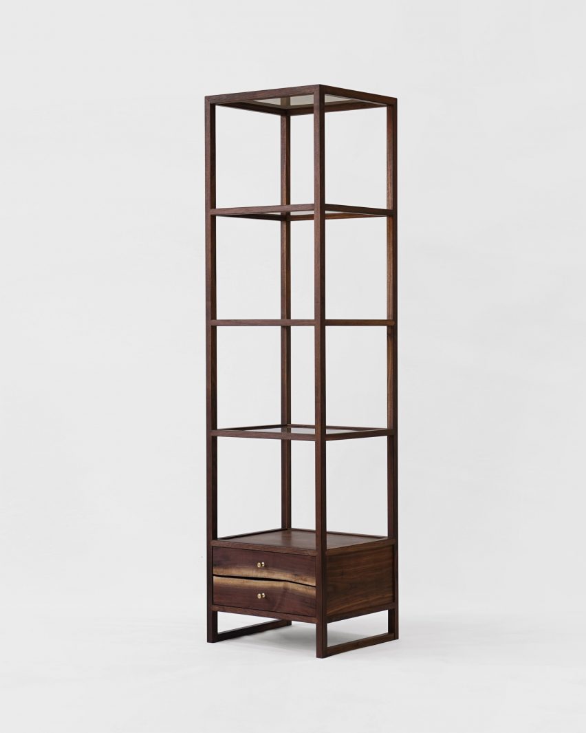 Liive Edge shelving unit by Live Edge TV stand by Kobeomsuk Furniture