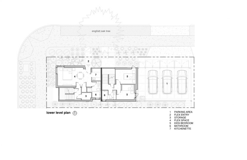 Lower level floor plan