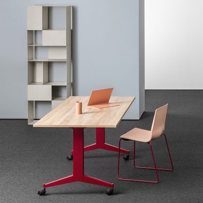 Photograph showing chair and design in workspace