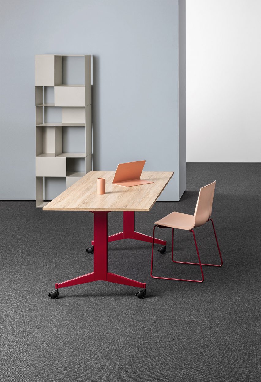 Photograph showing chair and design in workspace