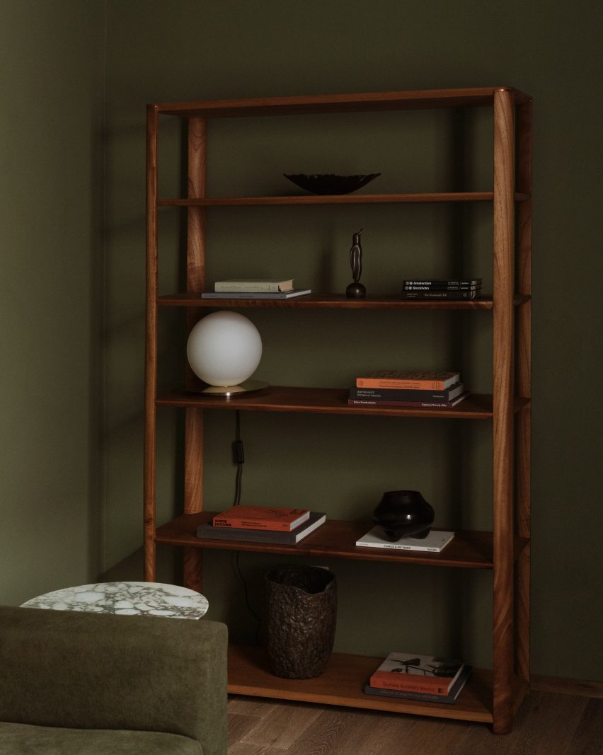 Red cedar bookshelf