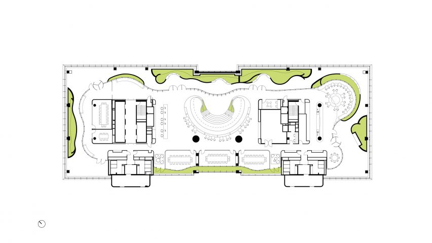 Site plan of Midtown Workplace by Cox Architecture