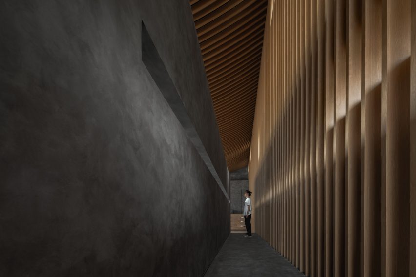 MUDA Architects completes bookstore in Chengdu with roof shaped like "a flipped book"