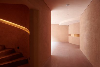 Interior image of a earth-hued space at The Relic Shelter