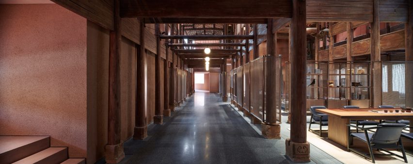 Neri&Hu incorporates historic wooden structure into copper-clad tea rooms