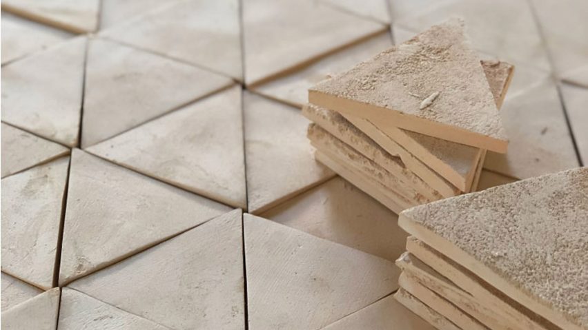 Triangle clay tiles from New Terracotta