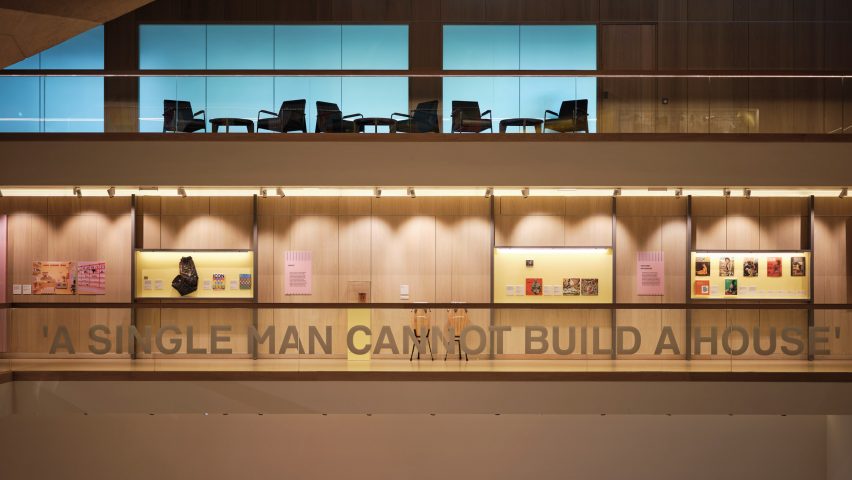 Parables for Happiness exhibition display at the Design Museum