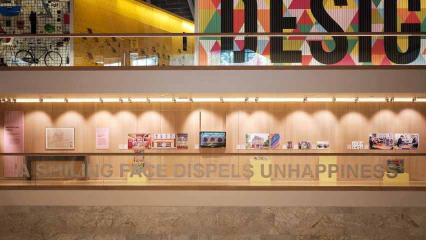 Parables for Happiness exhibition display at the Design Museum