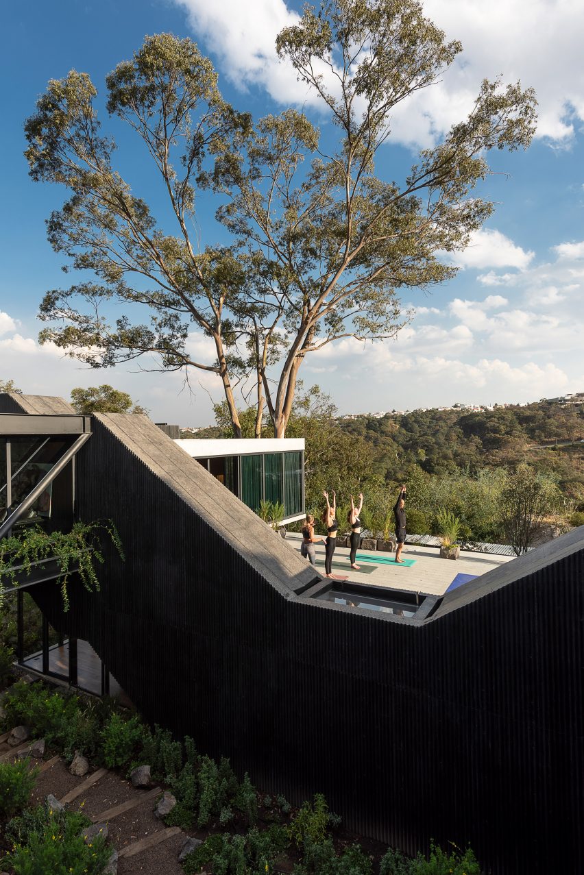 Yoga on the roof of Casa Pasiddhi