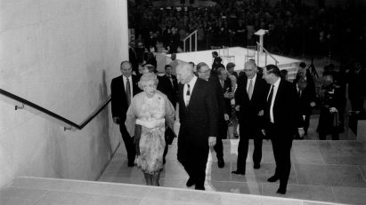 Norman Foster and Queen Elizabeth II
