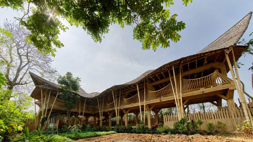 RAW Architecture celebrates bamboo craft at home and community spaces in Indonesia