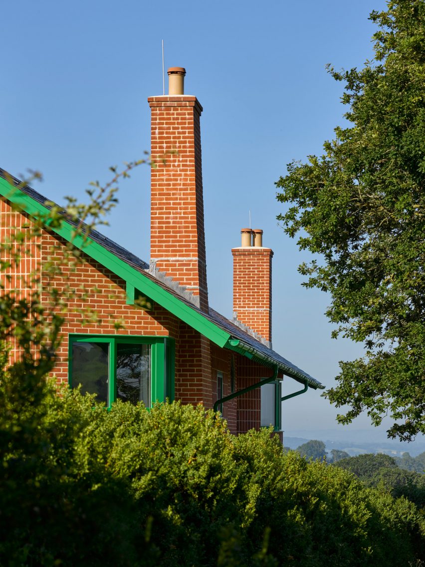 Pitched roof of Red House by David Kohn Architects