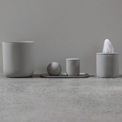 Grey concrete homeware products
