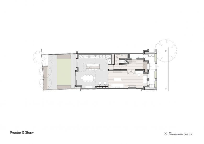 Ground floor plan of Sky Lantern House by Proctor & Shaw