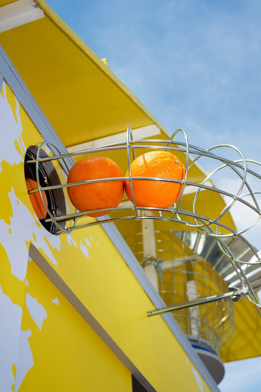Oranges in Solar Energy Kiosk