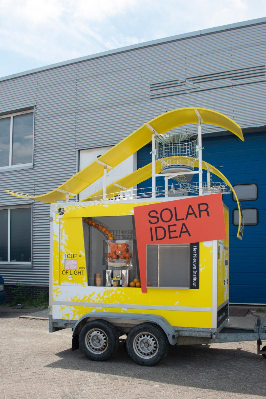 Solar Energy Kiosk orange juice van
