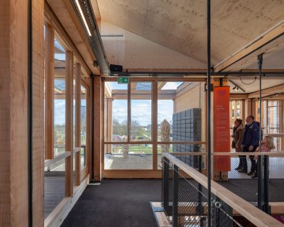 Interior image of an upper level of The Natural Pavilion