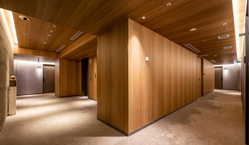 Interior of the Royal Park Canvas hotel in Sapporo, Japan, by Mitsubishi Jisho Design