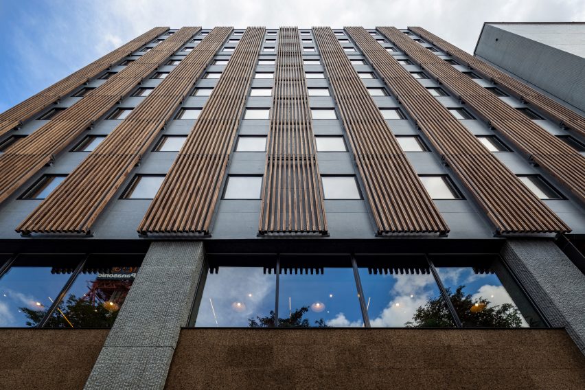Exterior of the Royal Park Canvas hotel in Sapporo, Japan, by Mitsubishi Jisho Design