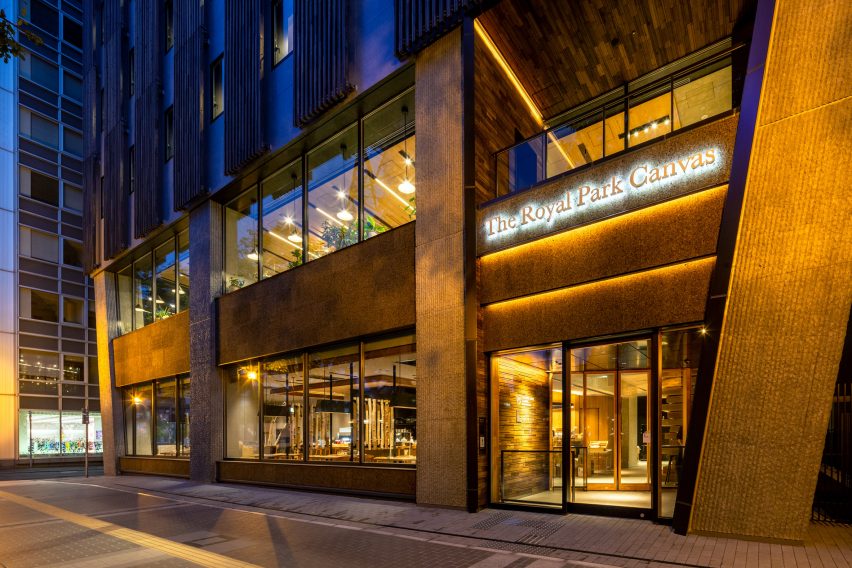 Exterior of the Royal Park Canvas hotel in Sapporo, Japan, by Mitsubishi Jisho Design