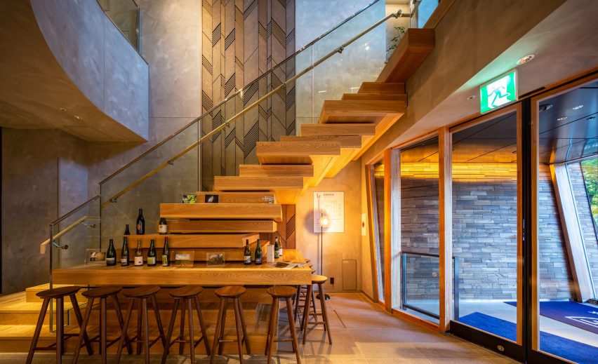 Interior of the Royal Park Canvas hotel in Sapporo, Japan, by Mitsubishi Jisho Design