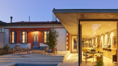 Exterior of farm house extension in Toulouse