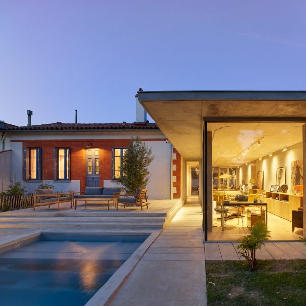 Exterior of farm house extension in Toulouse